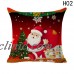 Christmas Xmas Linen Cushion Cover Throw Pillow Case Home Decor Festival QQQ   222867636872